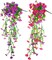 2Pcs Artificial Fake Hanging Plants Flowers, Faux Silk Fuchsia Orchid Long Vines